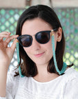 Amazonite beads mask & glass chain