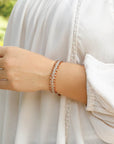 Hessonite garnet beads bracelet