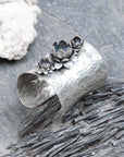 Erica Traditional flower silver cuff