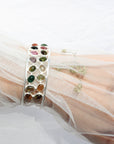 Jett Tourmaline Silver 925 Cuff Bangle