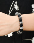 bracelet, sterling silver bracelet, buy rakhi jewelry, rakhi bracelet, silver beads bracelet, bati shape bracelet