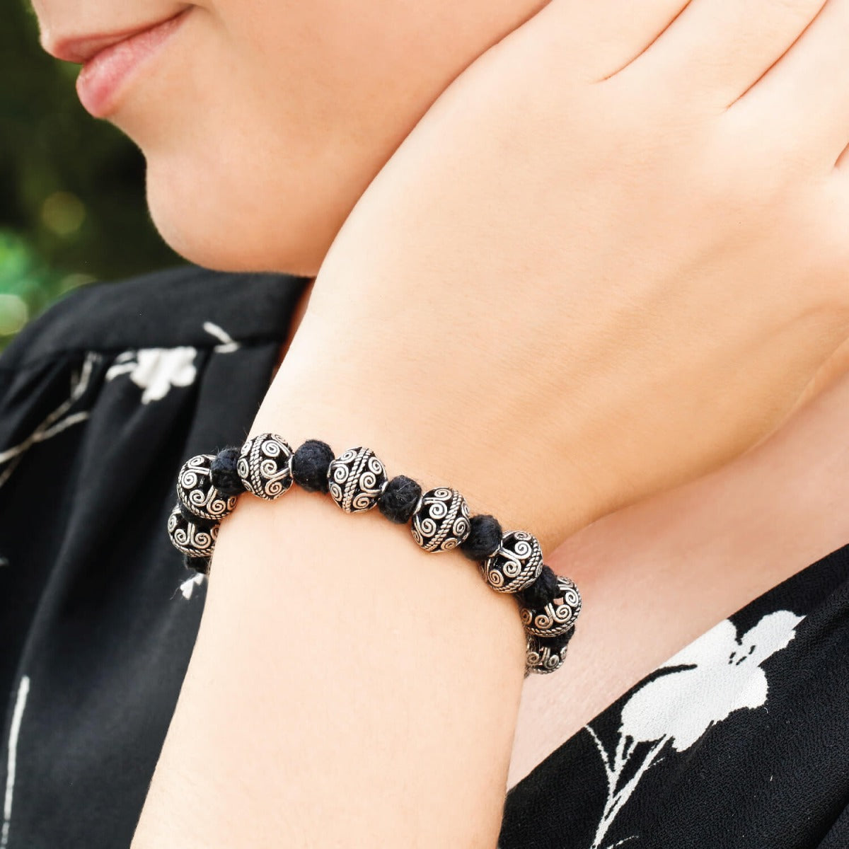 bracelet, sterling silver bracelet, buy rakhi jewelry, rakhi bracelet, silver beads bracelet,