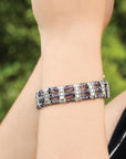 bracelet, sterling silver bracelet, buy rakhi jewelry, rakhi bracelet, iolite bracelet, iolite beads bracelet