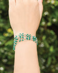 bracelet, sterling silver bracelet, buy rakhi jewelry, rakhi bracelet, green onyx bracelet, green onyx beads bracelet