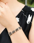 Black Onyx Beads Silver 925 Bracelet