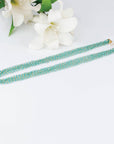 Amazonite beads mask & glass chain