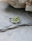 Ame Garnet, Blue Topaz, Peridot & Citrine Gemstone Silver 925 Ring