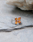 Ame Garnet, Blue Topaz, Peridot & Citrine Gemstone Silver 925 Ring