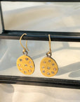 Ryun 18k Gold Plated Silver with Diamonds Earrings