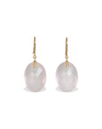 Rose Quartz 18K Gold Earrings