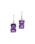 Amethyst 18K White Gold Earrings