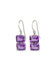 Amethyst 18K White Gold Earrings