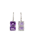 Amethyst 18K White Gold Earrings