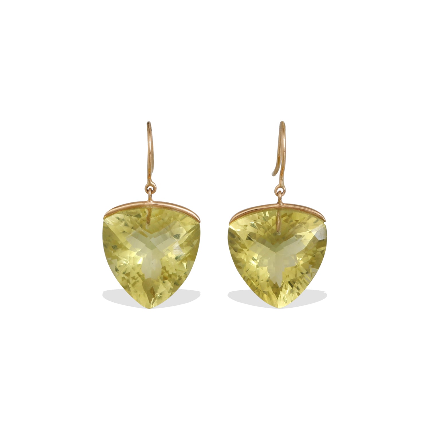 Lemon Quartz 18K Gold Earrings