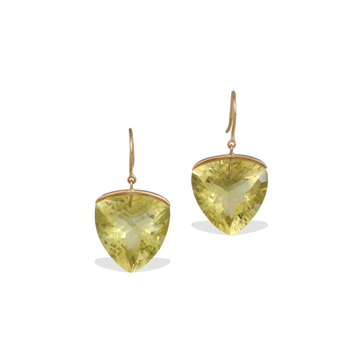 Lemon Quartz 18K Gold Earrings