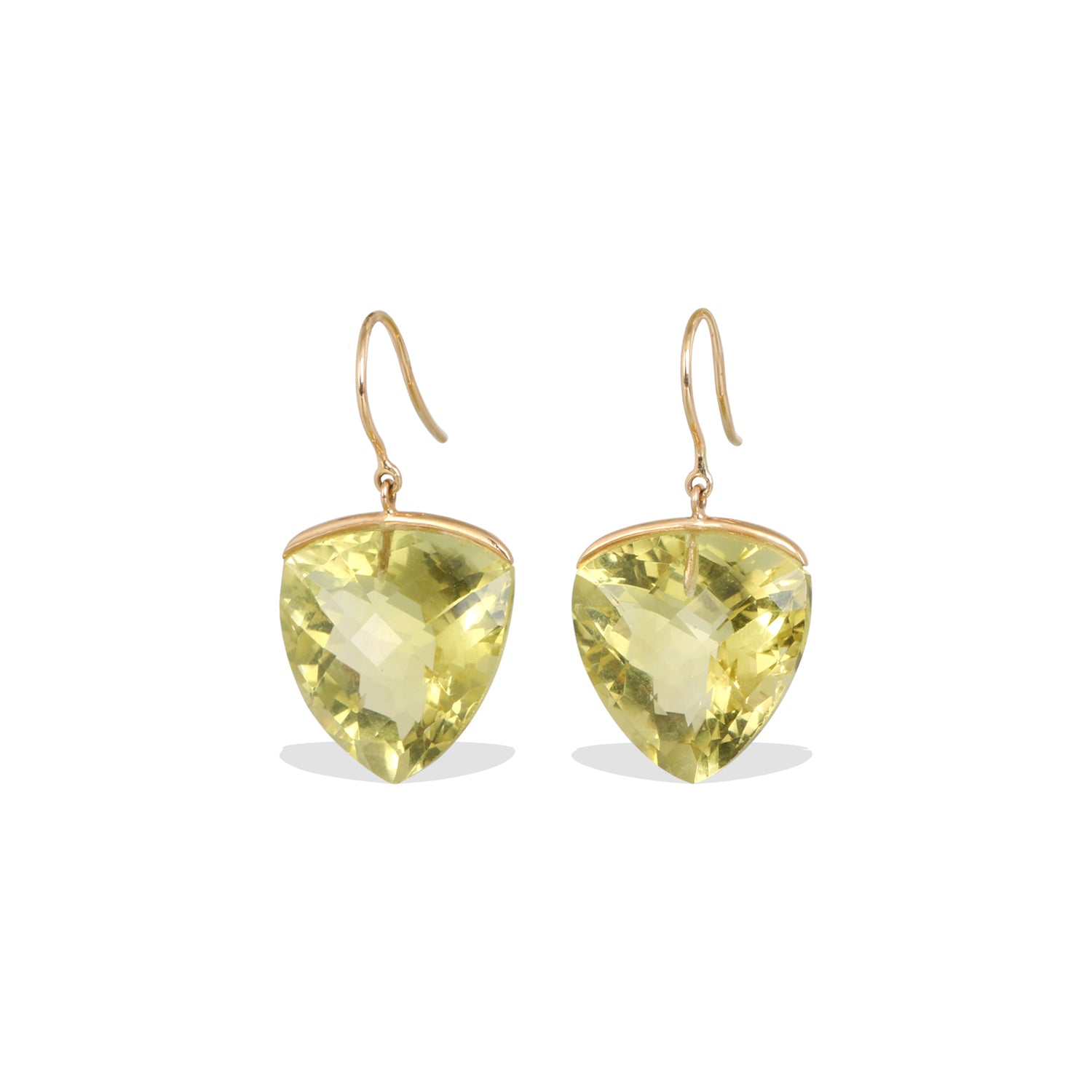 Lemon Quartz 18K Gold Earrings