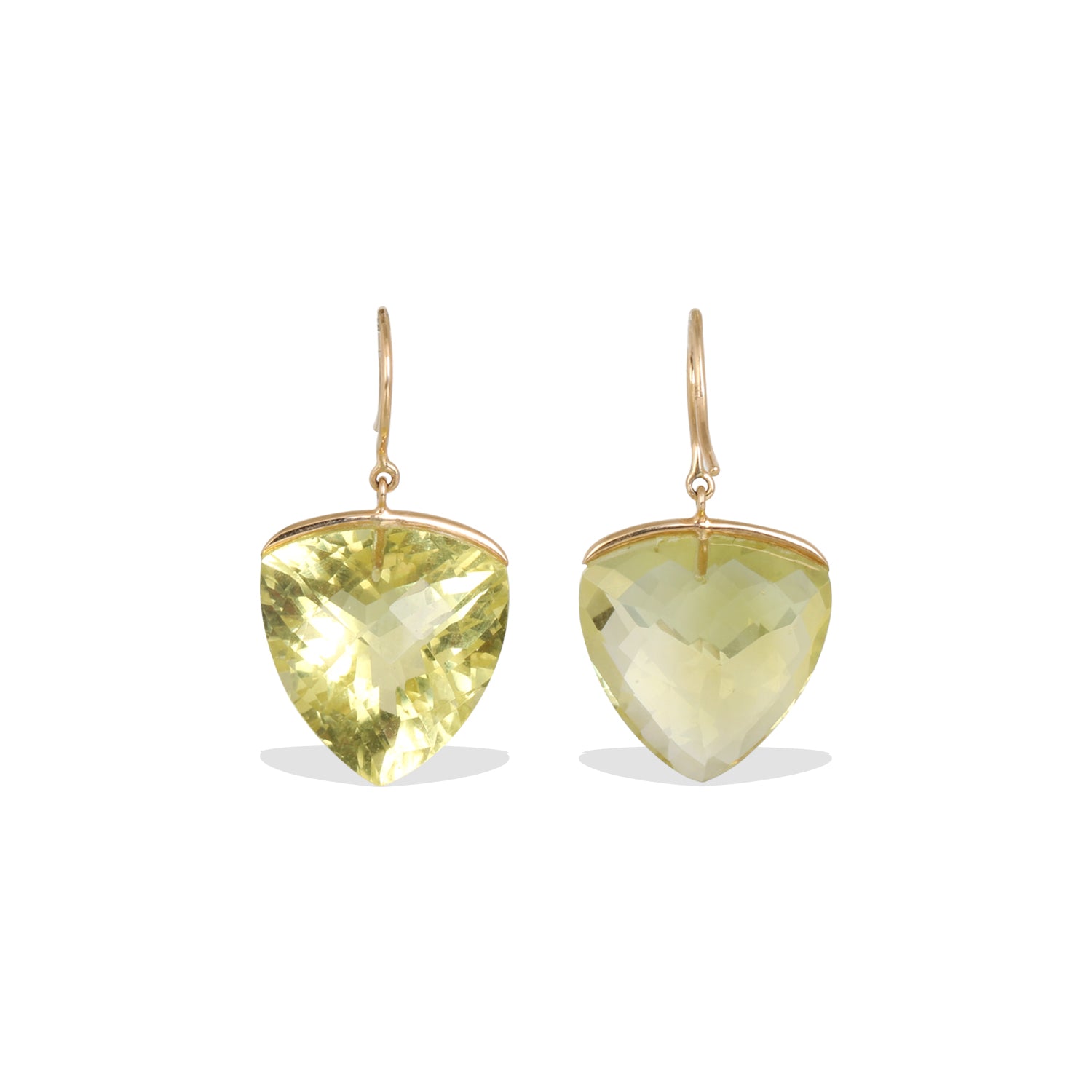 Lemon Quartz 18K Gold Earrings