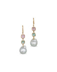 Pearl & Tourmaline 18K Gold Earrings