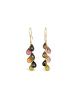 Tourmaline Colorstone 18K Gold Earrings