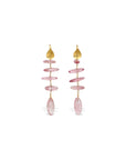 Pink Tourmaline 18K Gold Earrings