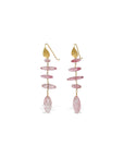 Pink Tourmaline 18K Gold Earrings