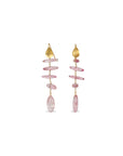 Pink Tourmaline 18K Gold Earrings