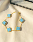 Haset 18K Gold Plated Silver 925 Turquoise Bracelet