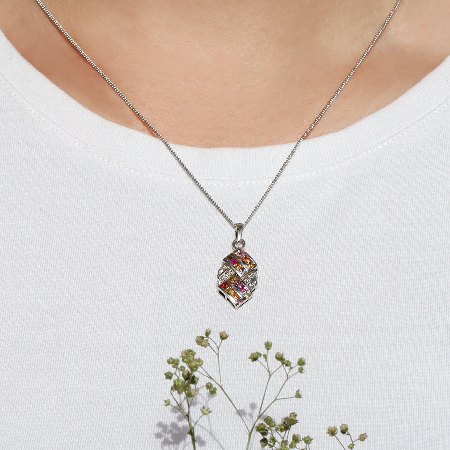 Crosby Sapphire and Diamond Pendant