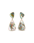 Abalone 18K Gold Earrings