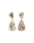 Abalone 18K Gold Earrings