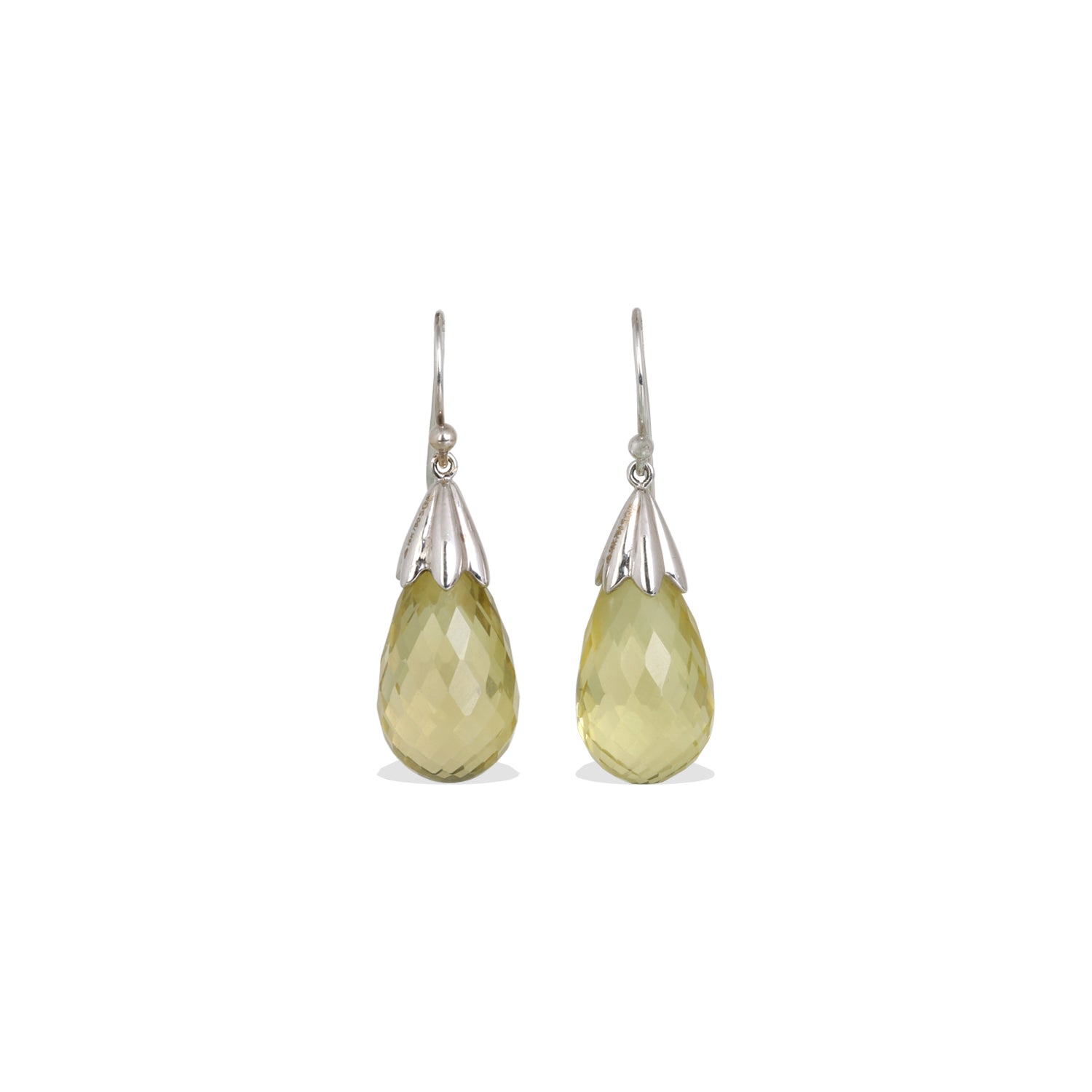 Lemon Quarts 18K Gold Earrings