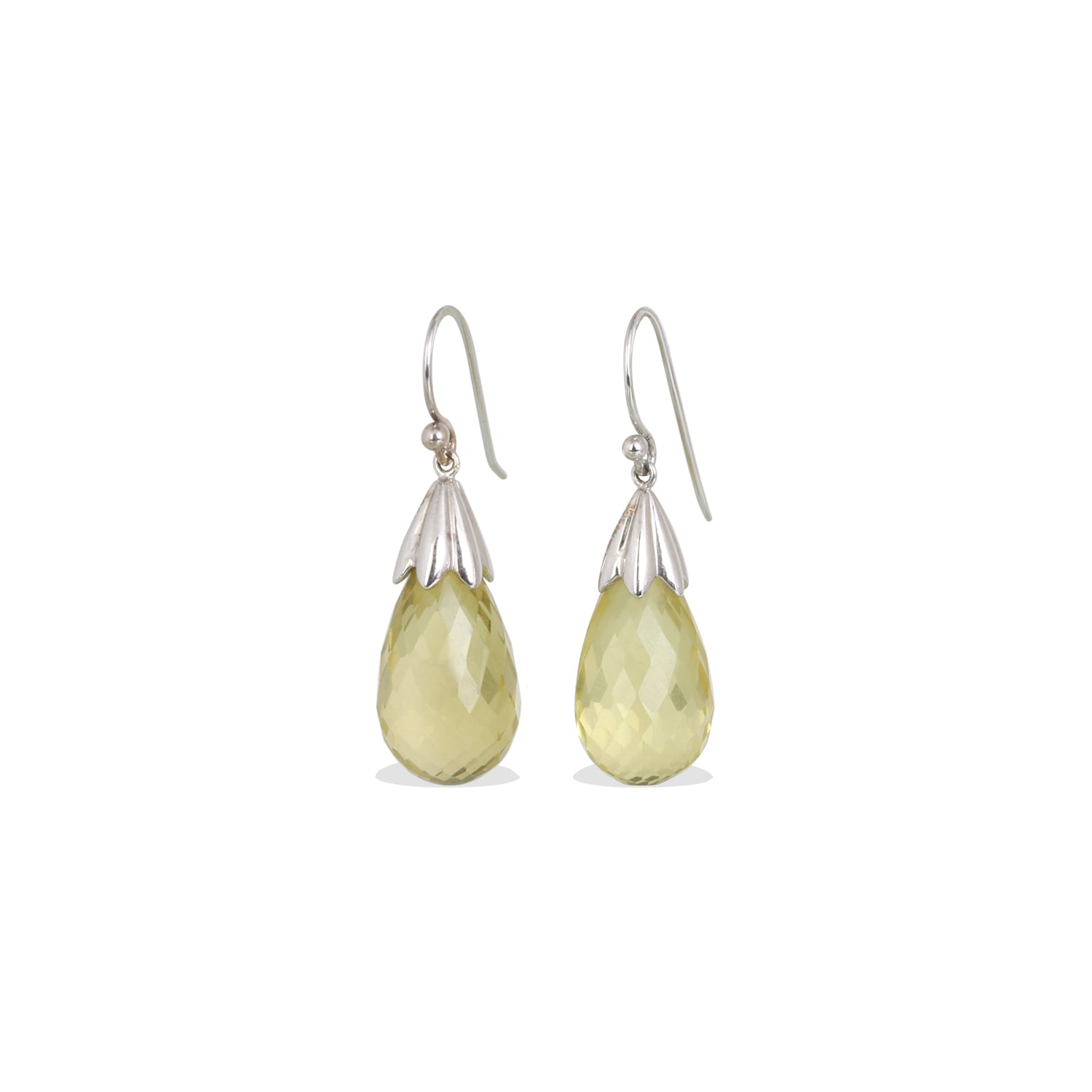 Lemon Quarts 18K Gold Earrings