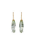 Green Amethyst 18K Gold Earrings