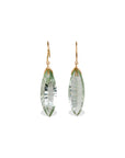 Green Amethyst 18K Gold Earrings
