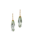 Green Amethyst 18K Gold Earrings
