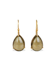 Smokey Quartz 18K Gold Earrings