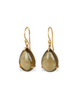 Smokey Quartz 18K Gold Earrings