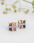 Cairo Multi Stone and Diamond Earrings