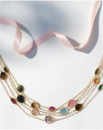 Jenson Colorstone 18K Gold Plated Silver 925 Necklace