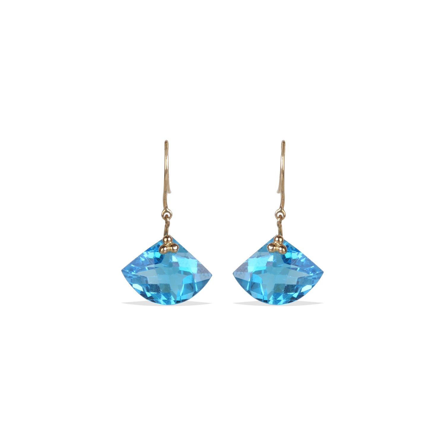 Blue Topaz 18K Gold Earrings