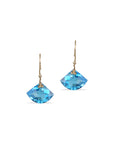 Blue Topaz 18K Gold Earrings