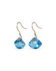 Blue Topaz 18K Gold Earrings