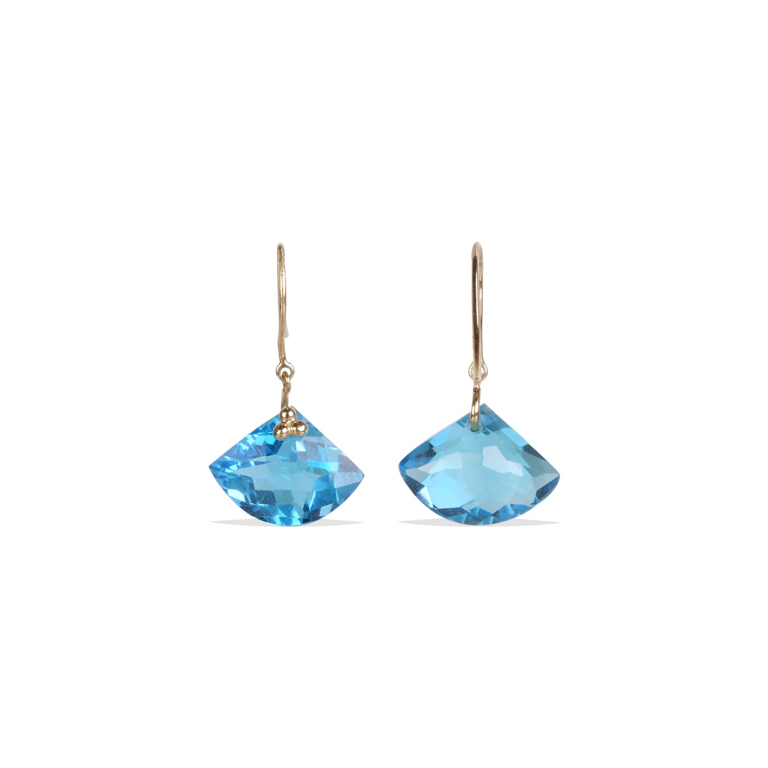 Blue Topaz 18K Gold Earrings