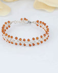 Hessonite garnet beads bracelet