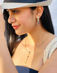 Filiya Colorstone 18k Gold Plated Silver 925 Earrings