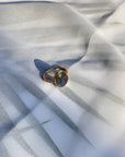 Labradorite Round 18K Gold Ring