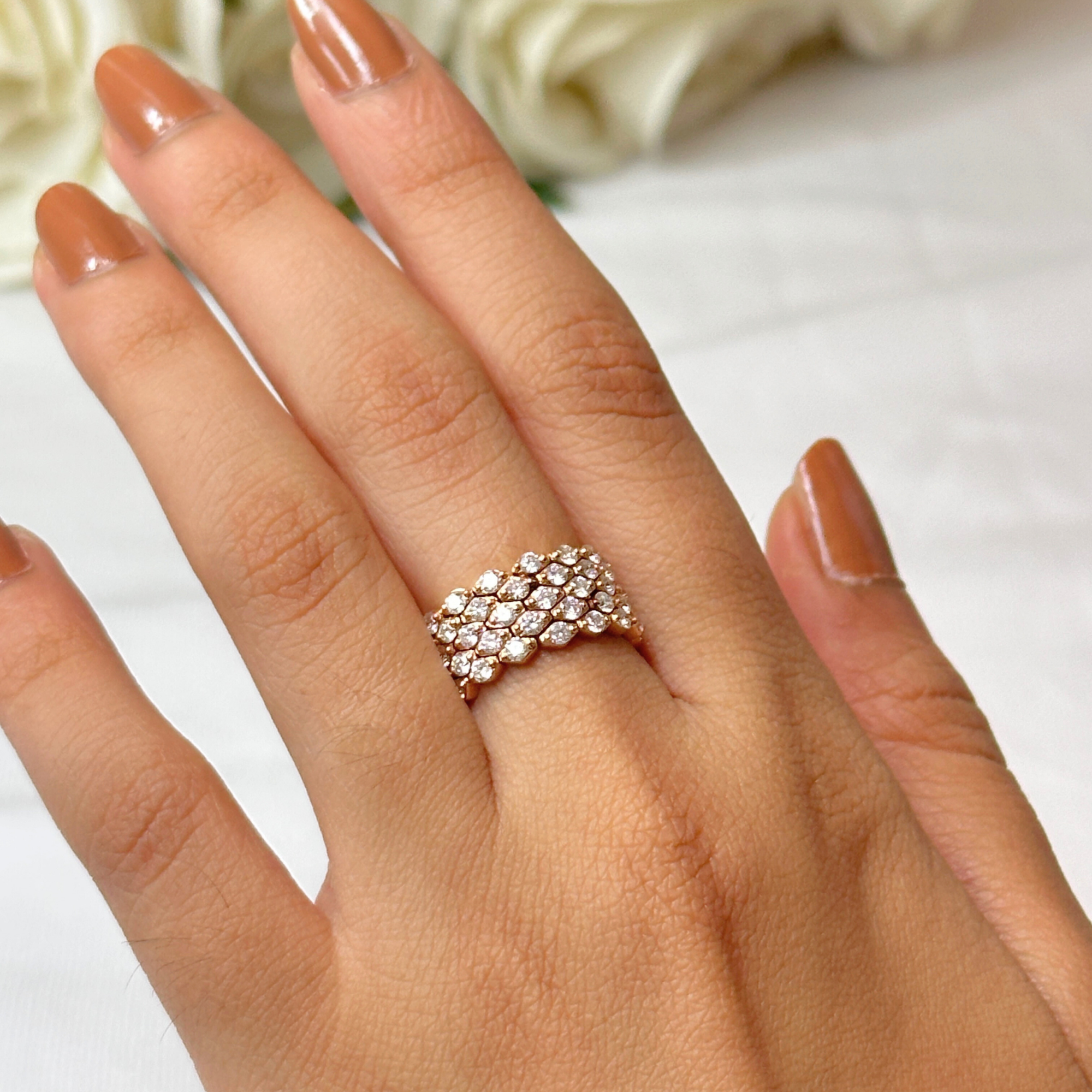 Flexible Micro Pave Diamond Band