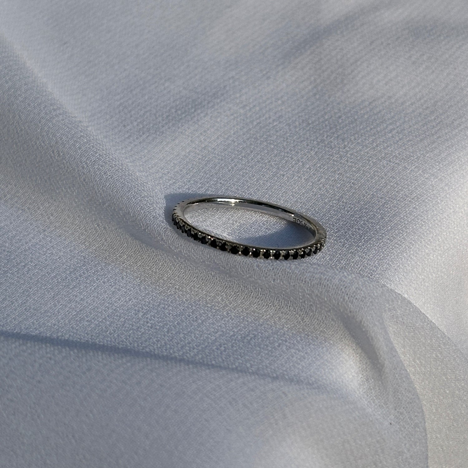 Black Diamond 18K White Gold Ring