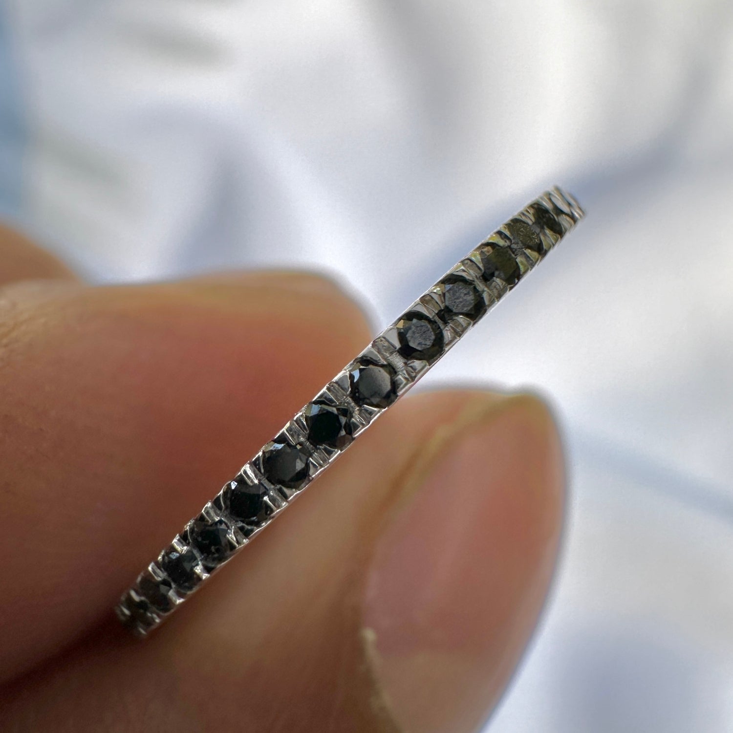 Black Diamond 18K White Gold Ring
