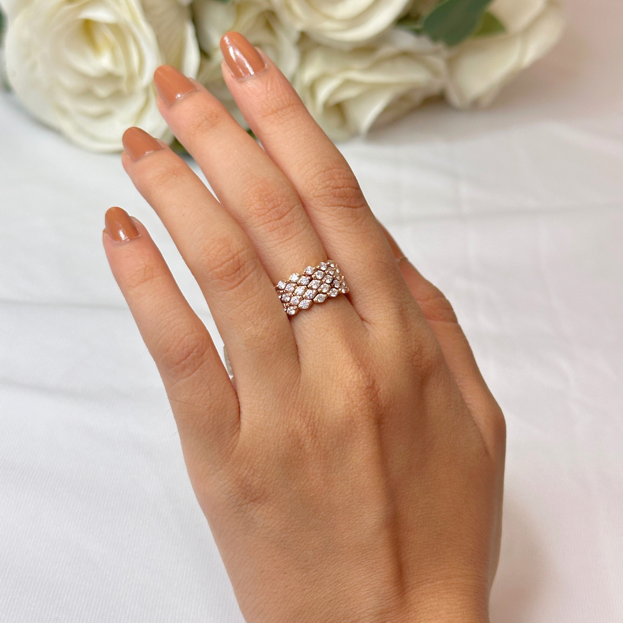 Flexible Micro Pave Diamond Band